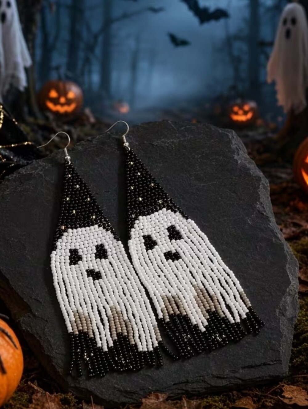 Ghost Beaded Earrings